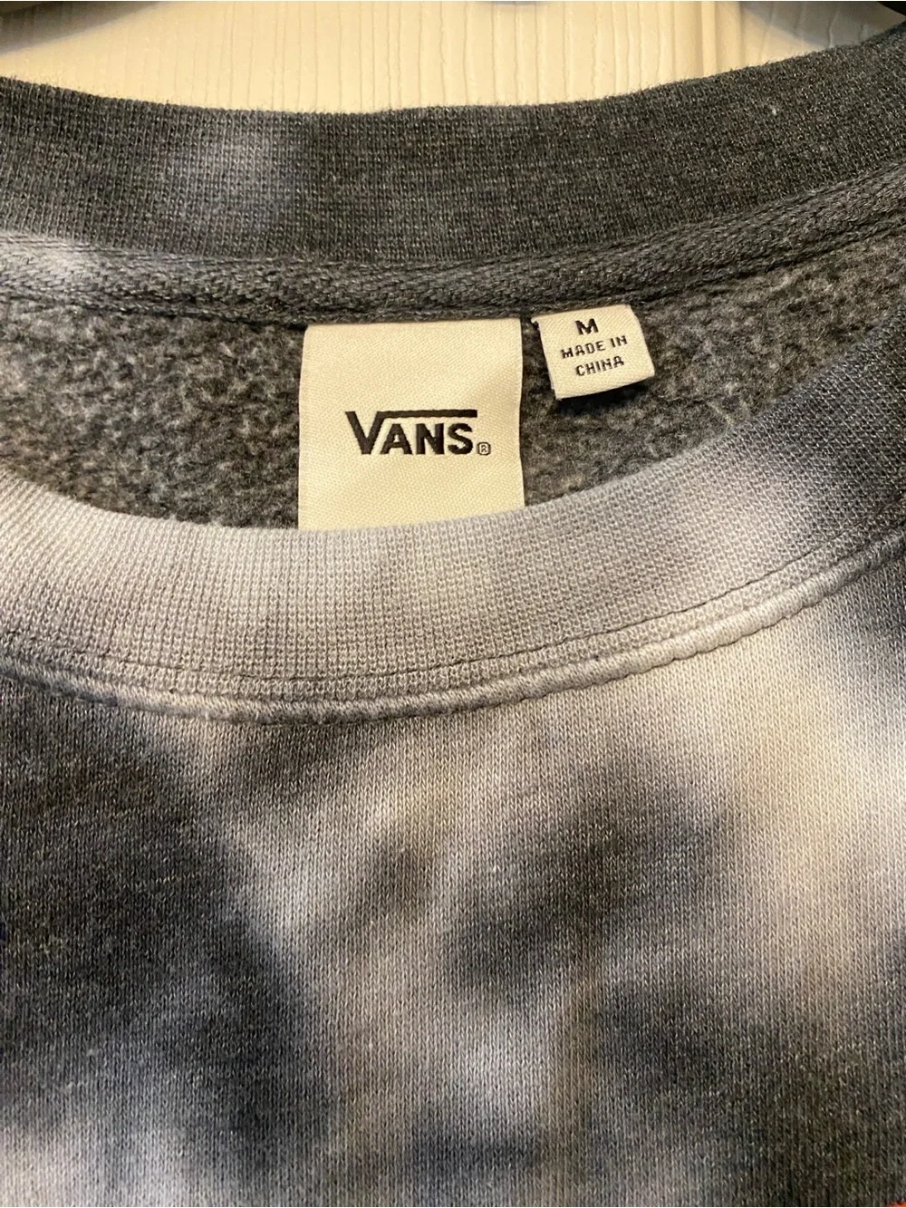Vans Black Tie-Dye Logo Crewneck Sweatshirt